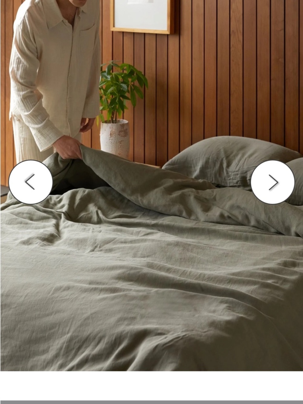 Parachute Olive 100% Linen Duvet Cover